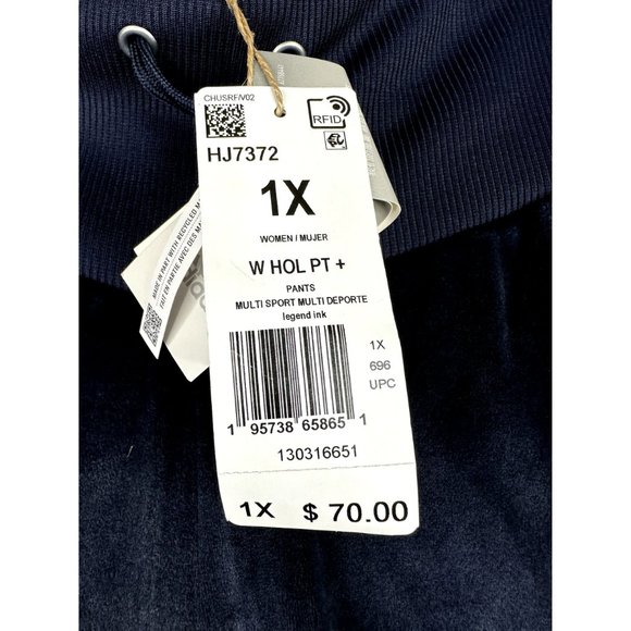 NEW‎ Adidas Velvet Feel Pants size 1X Blue - Picture 3 of 10